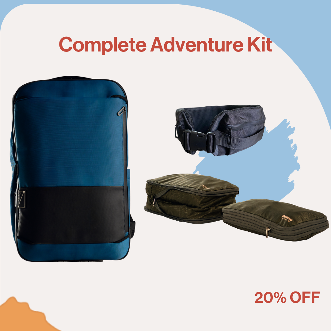 The Complete Adventure Kit — Adventure Backpack 30L + Belt + Packmore Cubes | Save 1240EGP